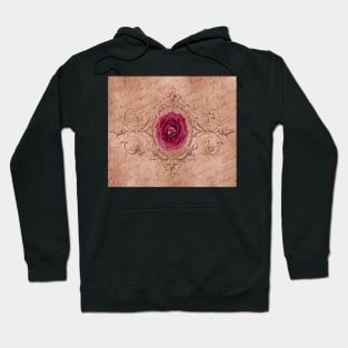 Rose Vintage Style Pink Flower Antique Design Gift Hoodie